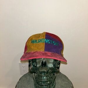 Vintage Suede Washington Trucker Hat